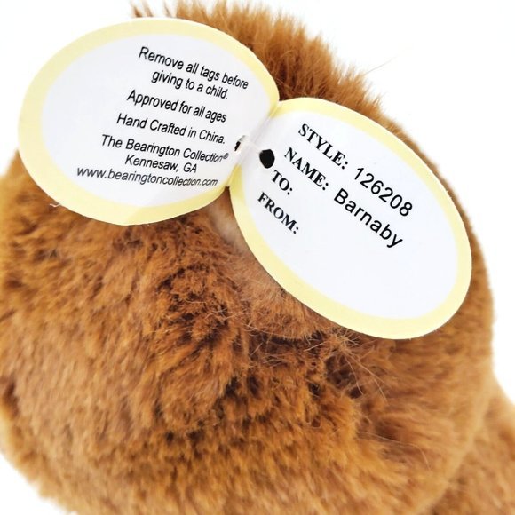Bearington Barnaby Chocolate Brown Teddy Bear 10"‎ Plush Stuffed Toy With Tags - Picture 5 of 10